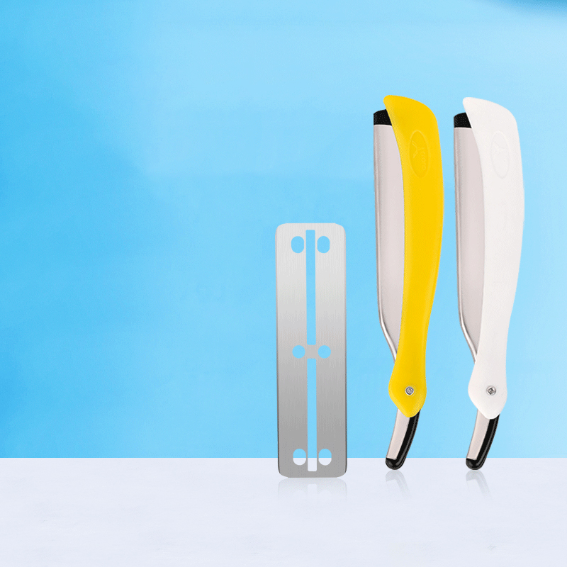 Sourcils de barbe pliables portables coupant le rasoir droit à 77 lames