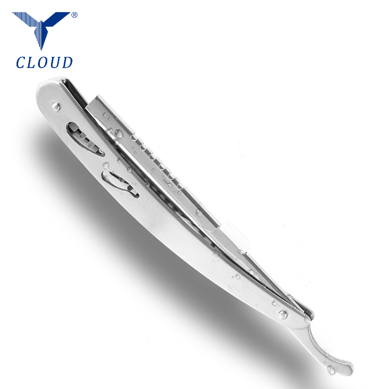 Poignée de rasoir droite ondulée en acier inoxydable durable