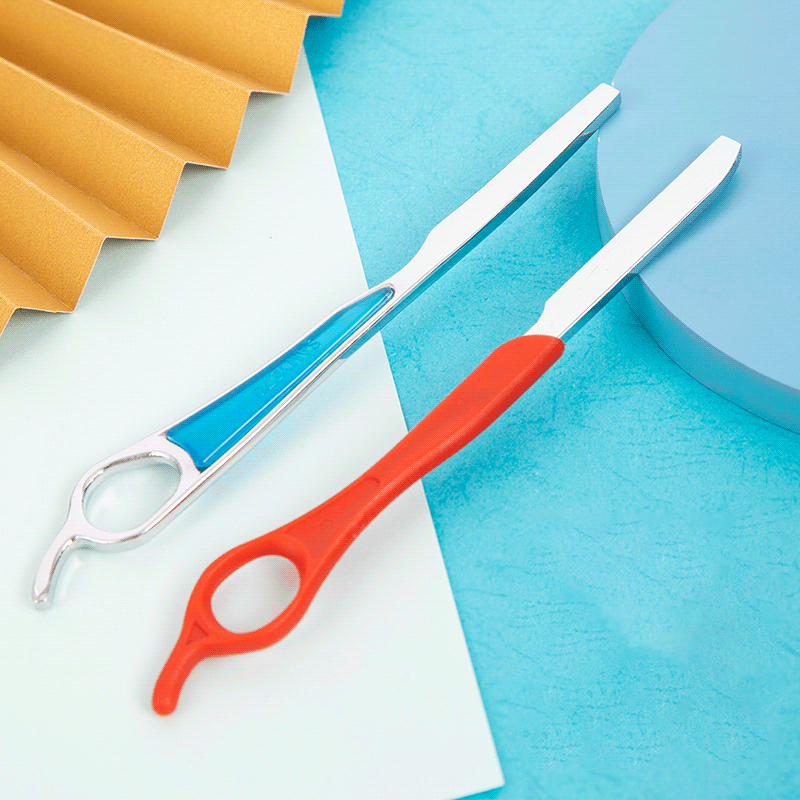 Rasoir de coupe de cheveux rasoir droit en acier inoxydable (poignée en plastique)