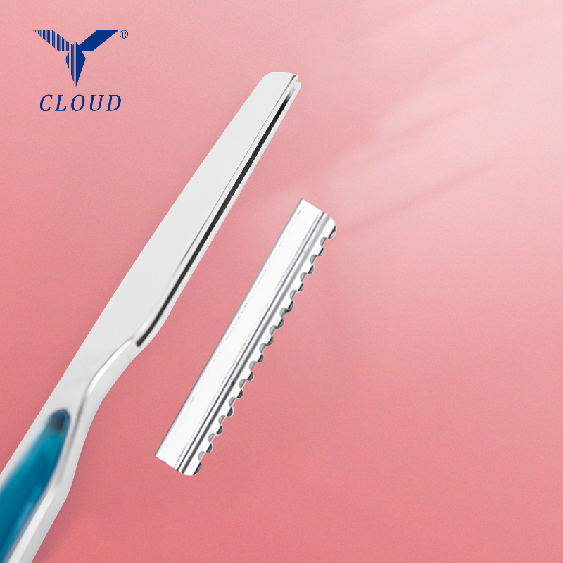 Rasoir de coupe de cheveux rasoir droit en acier inoxydable (poignée en plastique)
