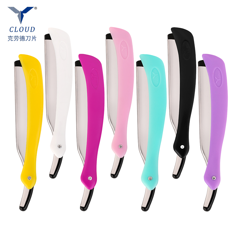 Sourcils de barbe pliables portables coupant le rasoir droit à 77 lames