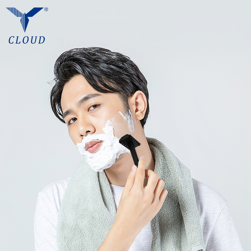 Rasoir portable de voyage en plastique à 74 lames en forme de T