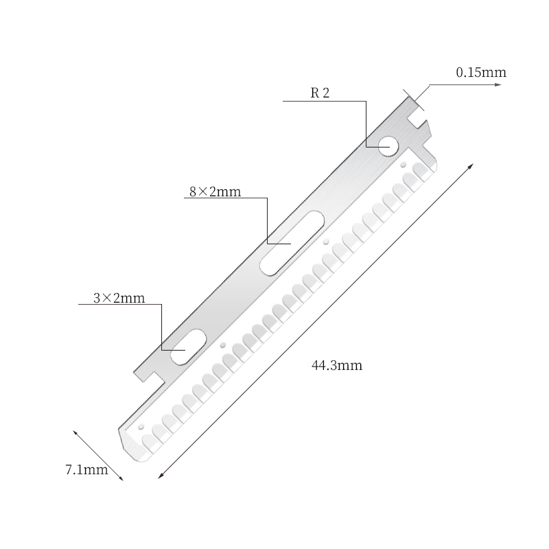Lames de rasoir pour le visage et les sourcils en acier inoxydable nano-revêtu