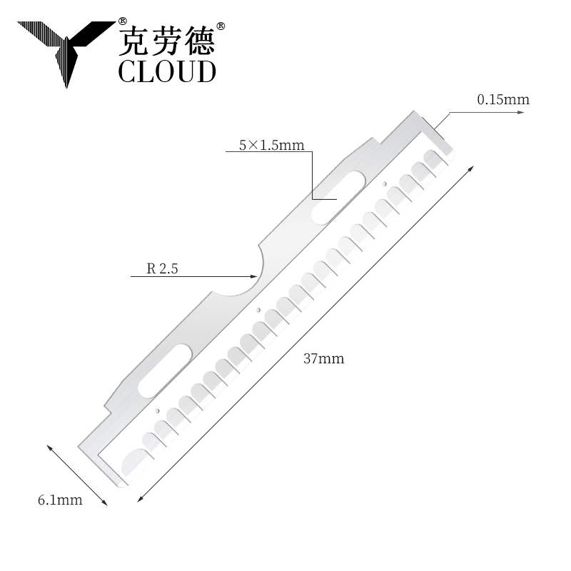 Lames de rasoir pour le visage et les sourcils en acier inoxydable nano-revêtu