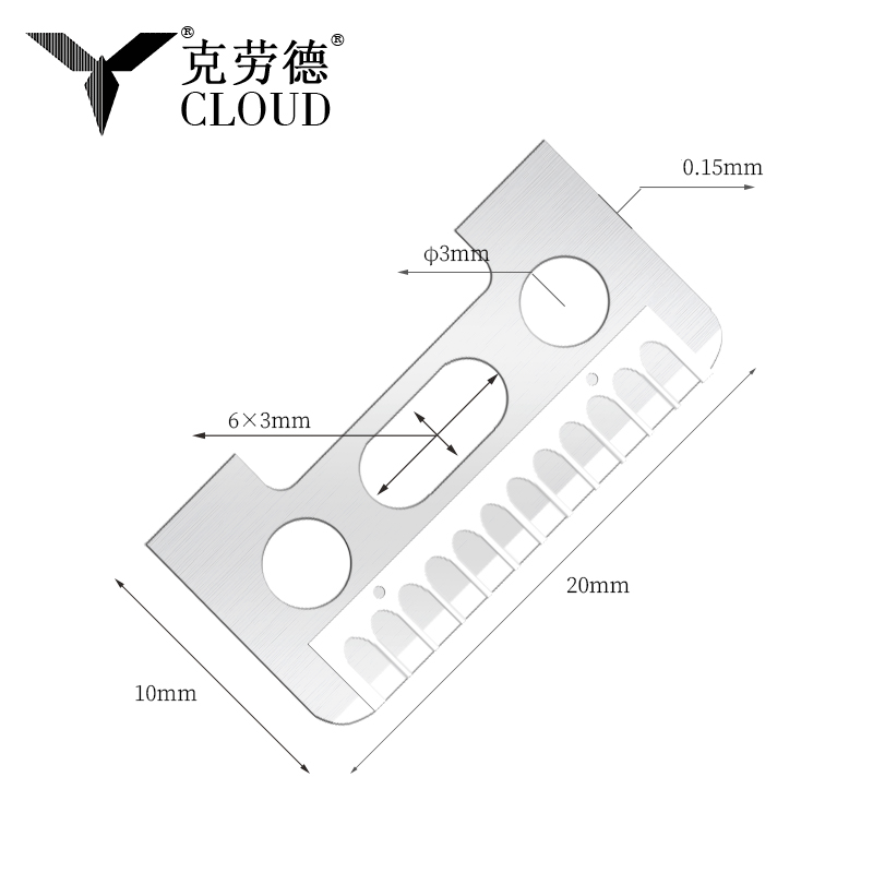 Lames de rasoir à sourcils en acier inoxydable à bord tranchant simple face