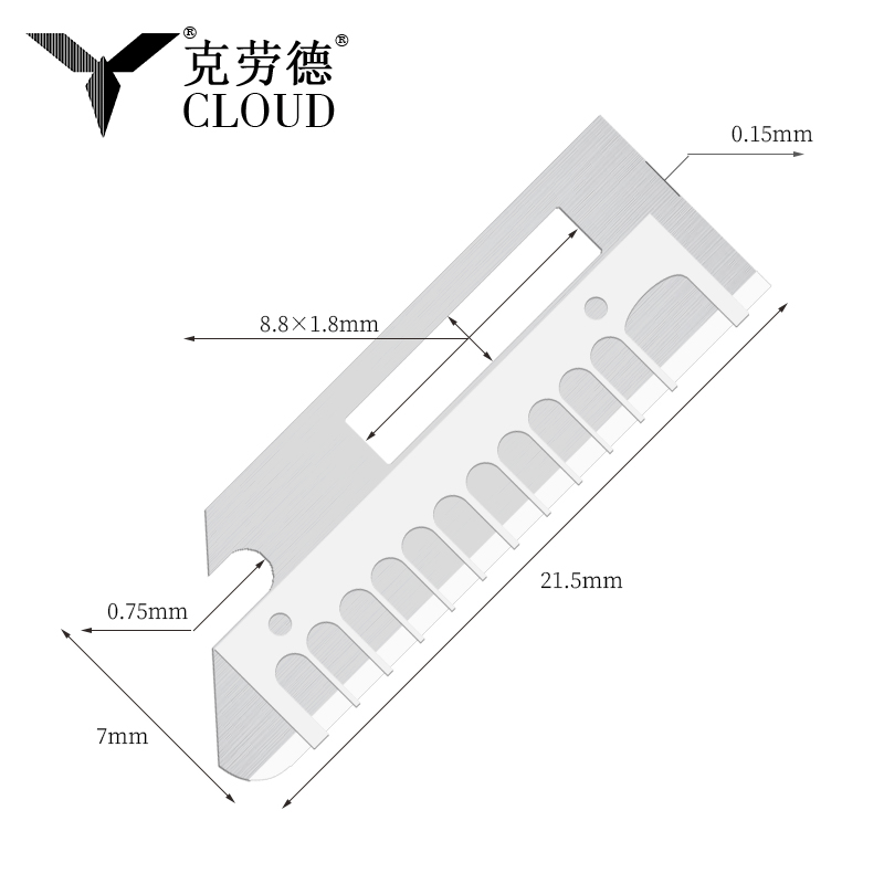 Lames de couteau de mise en forme des sourcils en acier inoxydable tranchantes de précision