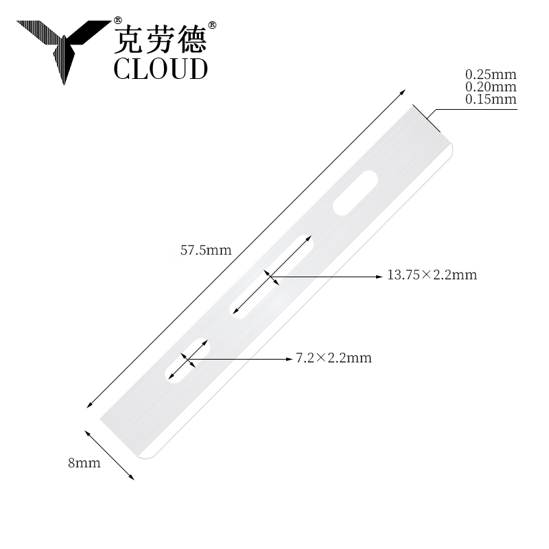 Lames de coupe de cheveux à bord unique en acier inoxydable