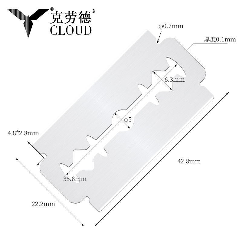 Lames de rasoir à double tranchant Super Steel 74 lames